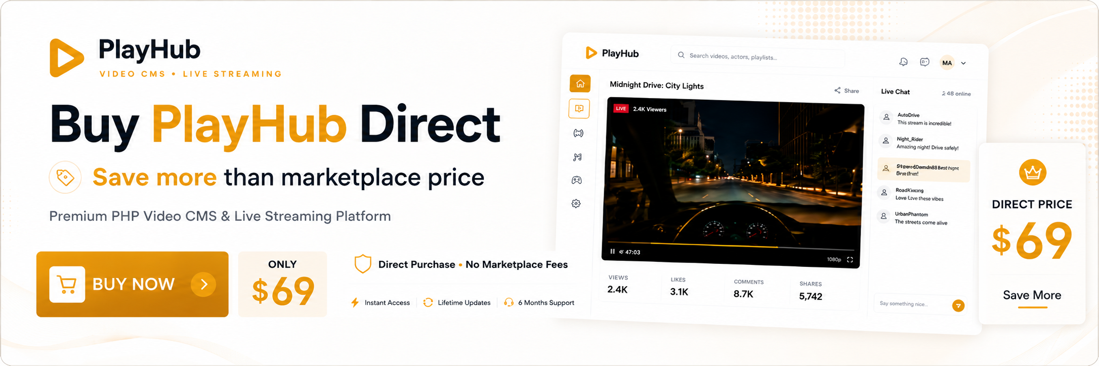 PlayHub – The Ultimate Video CMS, Shorts, Film, Communities & Live Streaming Platform