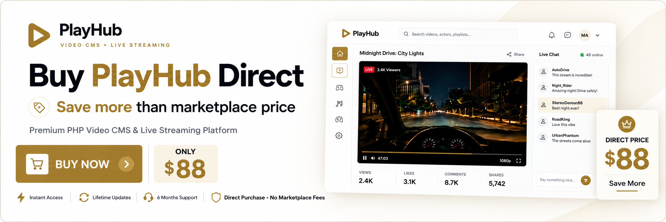 PlayHub – The Ultimate Video CMS, Shorts, Film, Communities & Live Streaming Platform